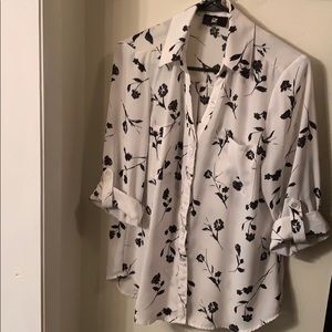 Floral Button-down Blouse